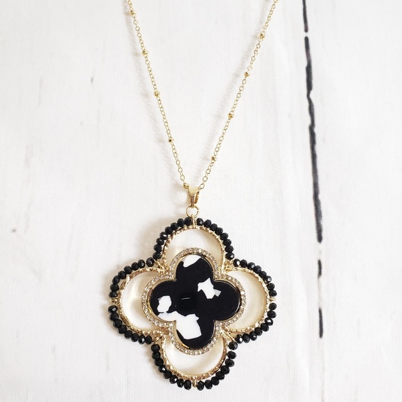 Designer Clover necklace and earrings set lobster - Picture 2 of 5